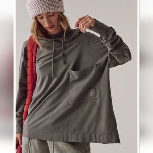 Fp Movement By Free People Hot Shot Hooded Layer In Gunmetal